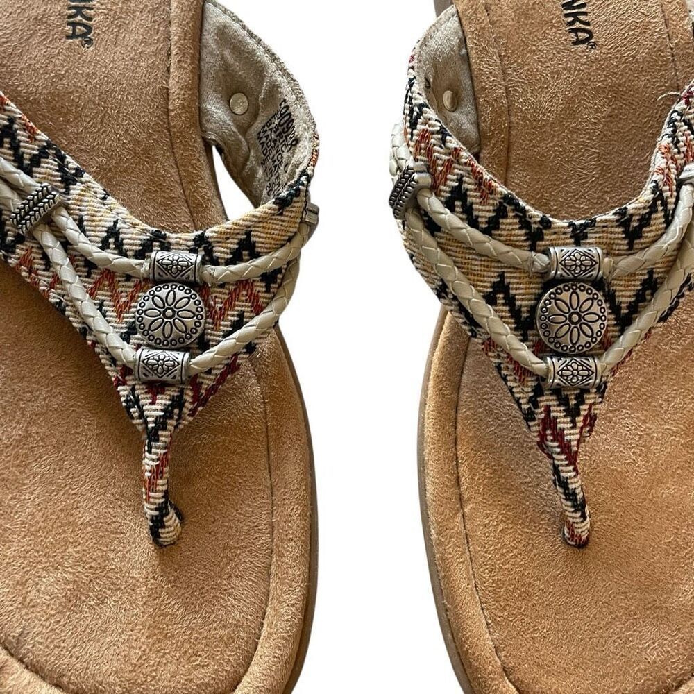 Minnetonka Silverthorne 360 Southwest Flip Flop Sandals Women’s Size 9  5909288 - Picture 3 of 5